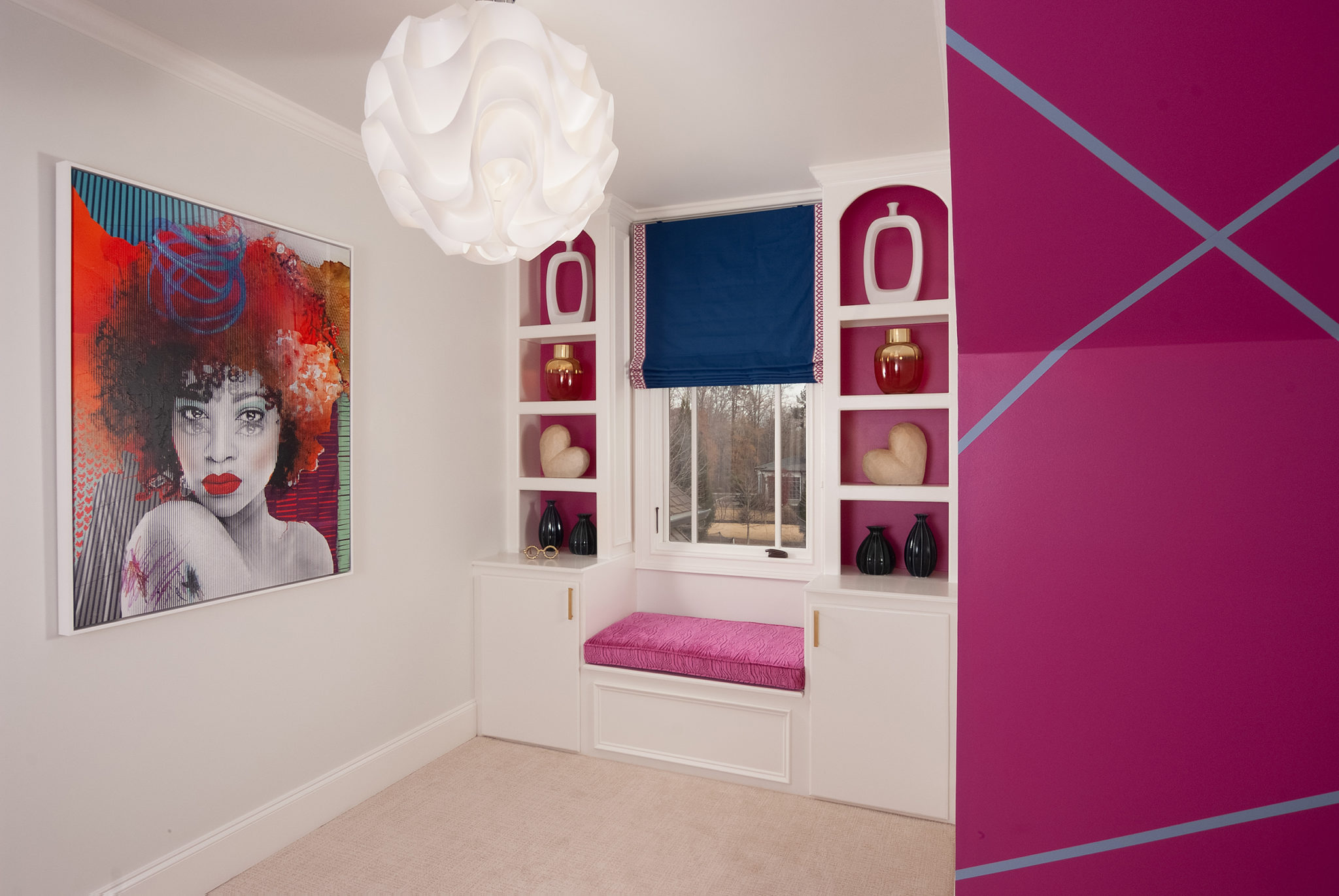 hot pink custom cushion